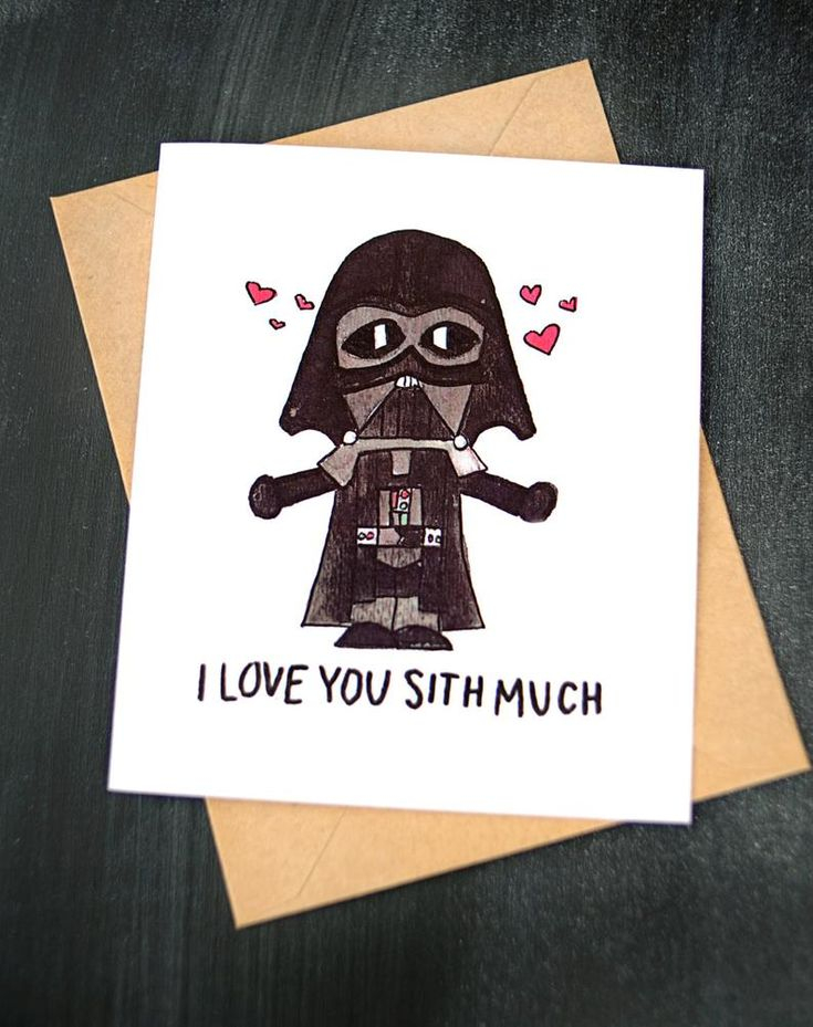 Star Wars Valentine s Day Card Darth Vader I Love You Sith Much