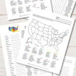 States And Capitals Worksheets Homeschool Worksheets Learning States