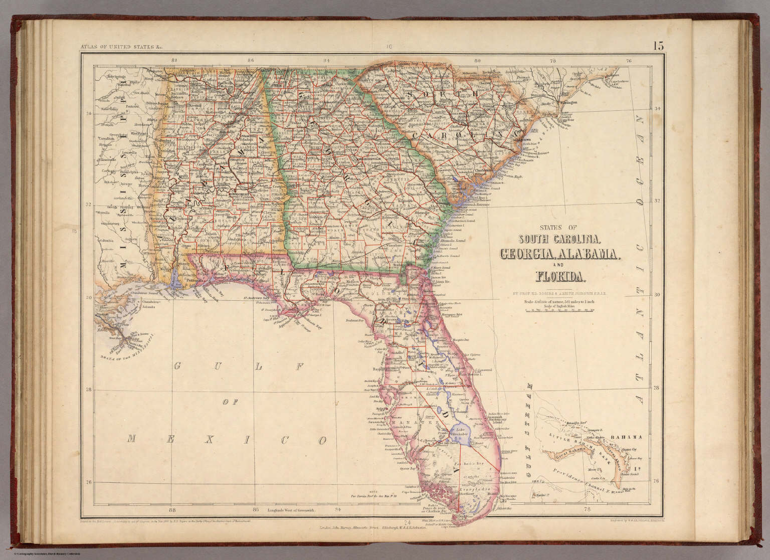 States Of South Carolina Georgia Alabama And Florida David Rumsey