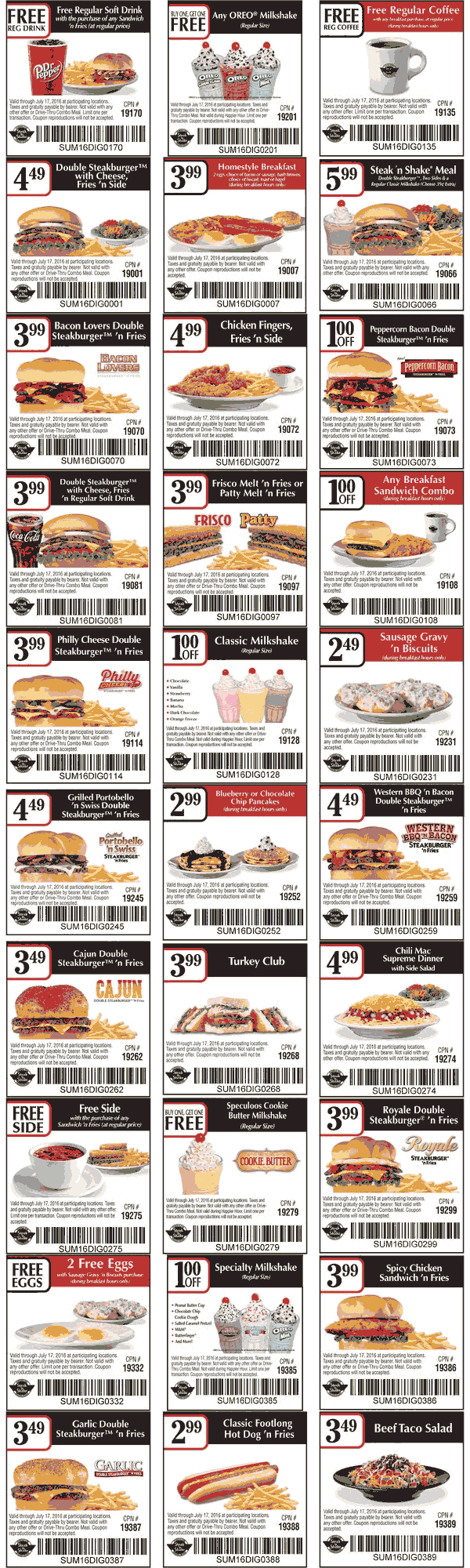 Steak N Shake June 2020 Coupons And Promo Codes