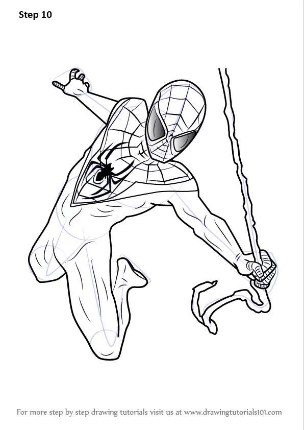 Step By Step How To Draw Miles Morales From Ultimate Spider Man 