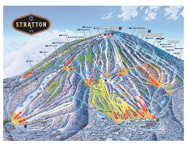 Stratton Mtn Ski Resort Trail Map Vermont Ski Resort Maps