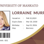 Student ID Card Template Illustrator Word Apple Pages Publisher