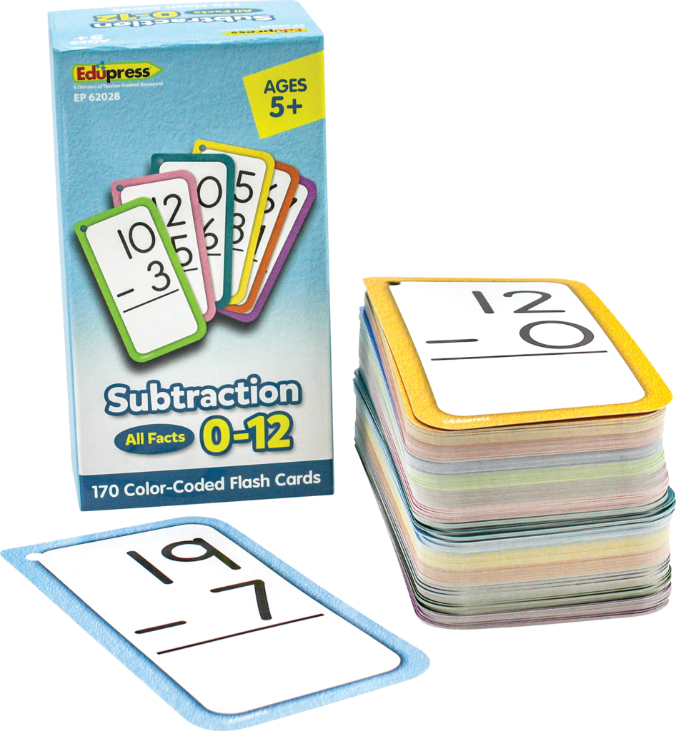 Subtraction Flash Cards All Facts 0 12 TCR62028 Teacher Created 