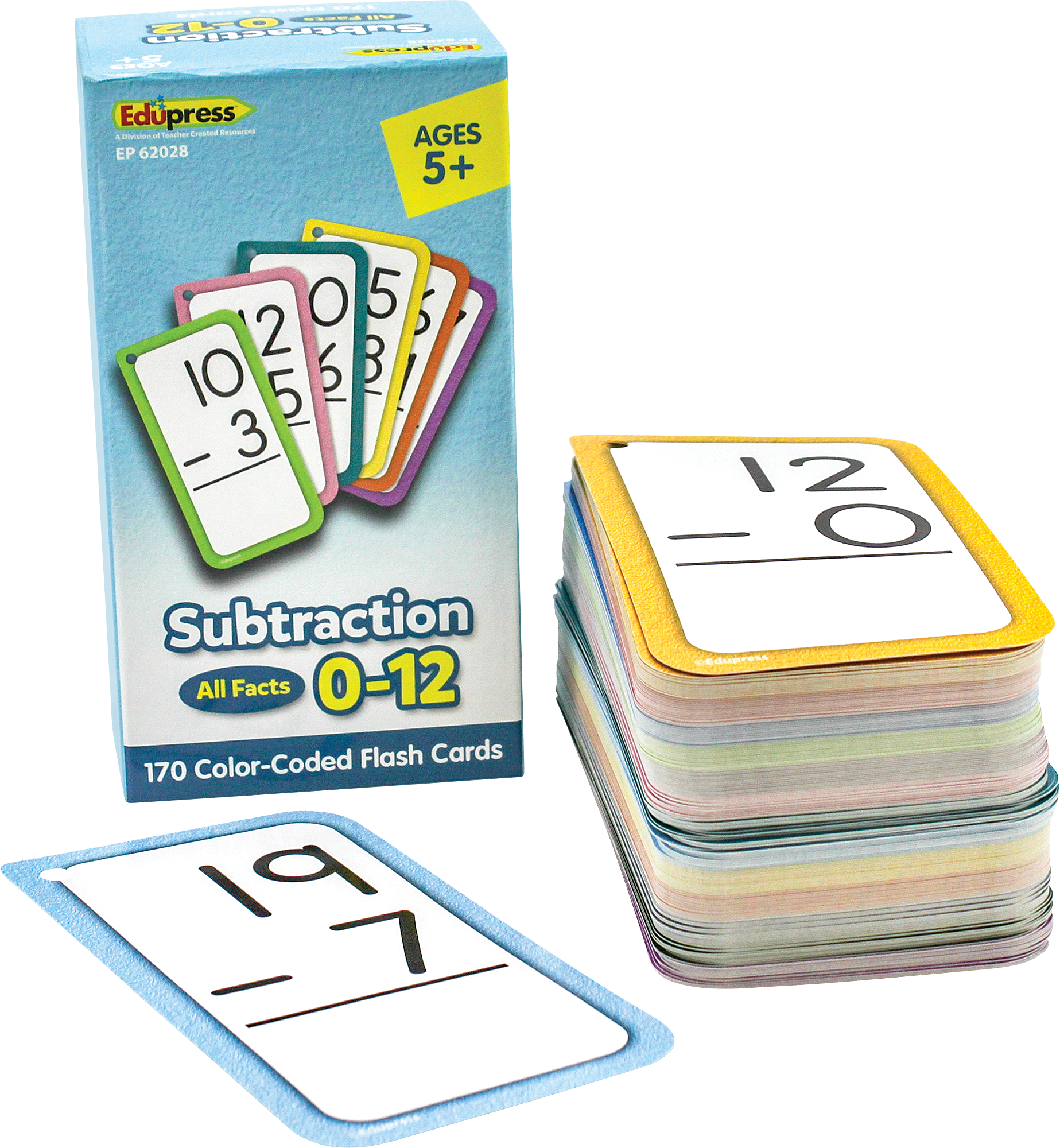 Subtraction Flash Cards All Facts 0 12 TCR62028 Teacher Created