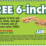 Subway Menu Coupons Subway Coupons