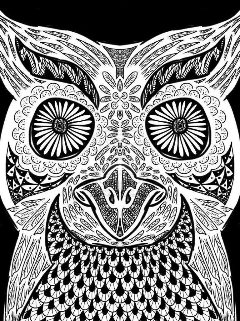 Sugar Skull Owl Coloring Pages Coloring Home