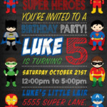 Superhero Birthday Invitations Printable Digital File Invitaciones