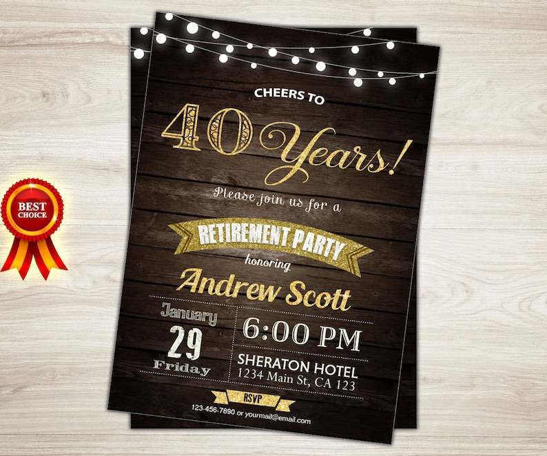 Surprise Retirement Party Invitation Retirement Invite Etsy