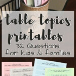 Table Topics Printable Conversation Starters For Kids Table Topics