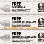 Taco Bell Coupons May 2014 Free Printable Coupons Taco Bell Coupons