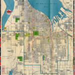 Tacoma Road Map 1947 Map Tacoma Washington State History