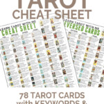 Tarot Card Cheat Sheet A Tarot Printable For Divination And