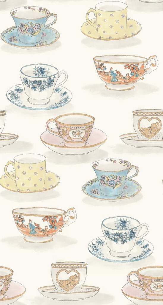 Tea Time By Linwood Wallpaper Direct Tea Illustration Tea Art Tea 