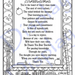 Teacher Appreciation Poem Coloring Page Etsy