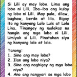 Teacher Fun Files Filipino Reading Materials With Comprehension Questions