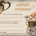 Teddy Bear CERTIFICATE OF ADOPTION Graphic You Print Reborn Etsy