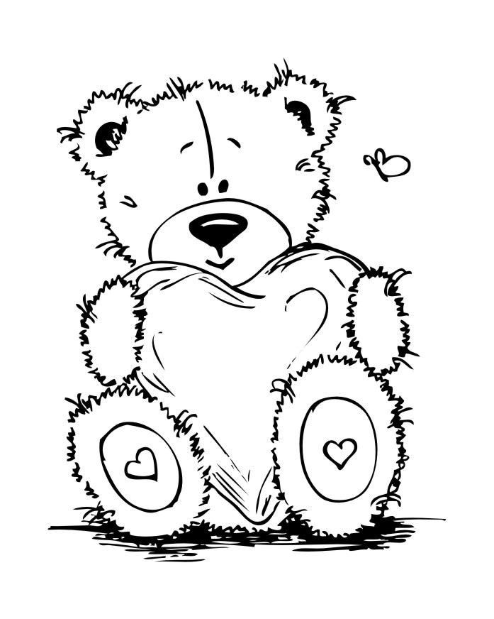 Teddy Bear Coloring Pages For Girls To Print For Free