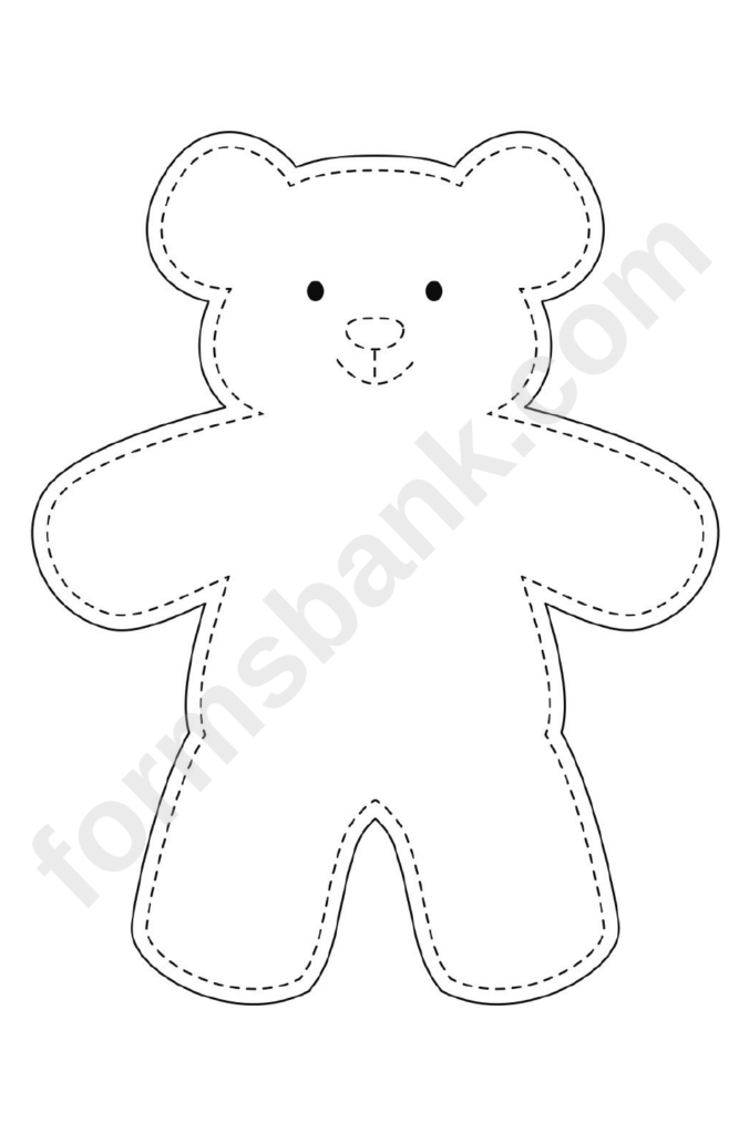 Teddy Bear Template Printable Pdf Download