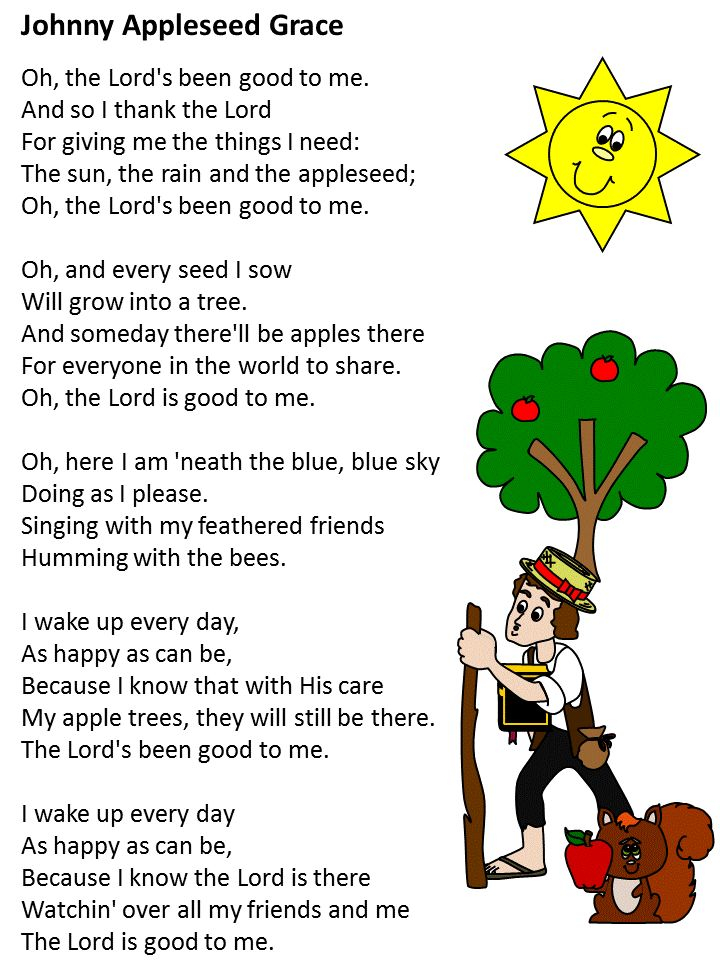 Template Preschool Songs Johnny Appleseed Johnny Appleseed Song