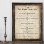 Ten Commandments Printable Exodus 20 Print INSTANT DOWNLOAD Etsy