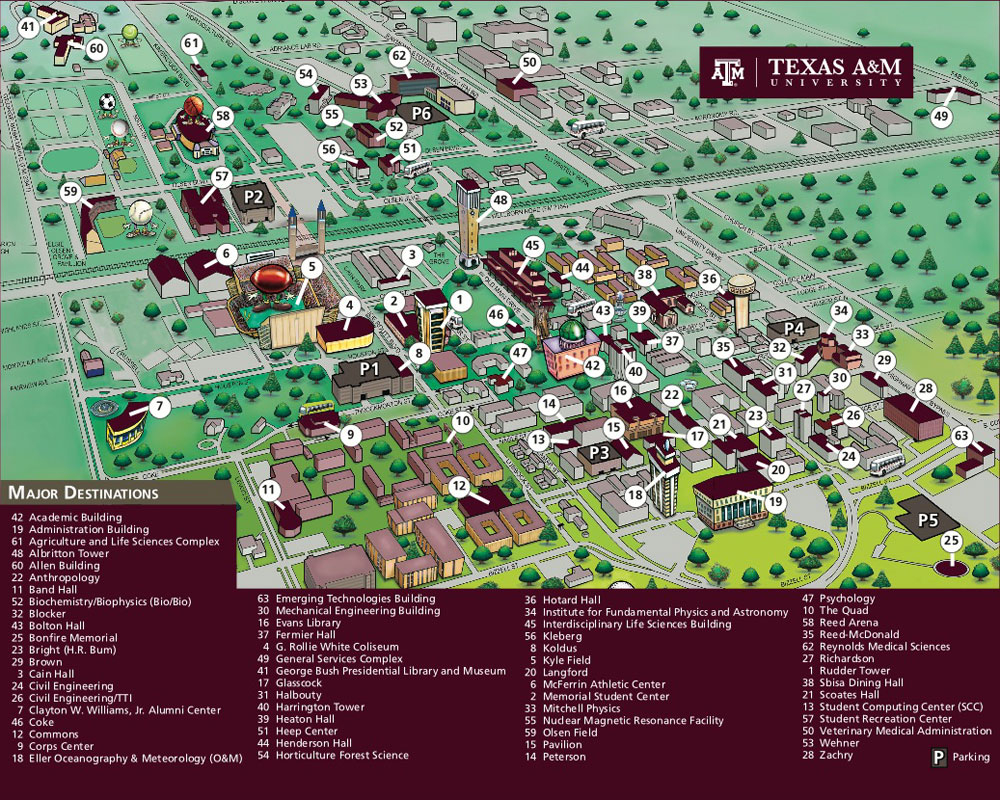 Texas A&m Campus Map Printable FreePrintable.me