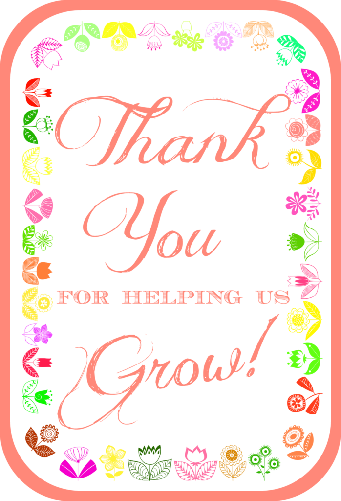 Thank You For Helping Us Grow Teacher Appreciation Printable The 