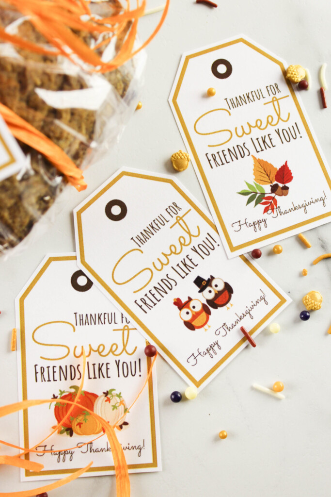 Thankful For Sweet Friends Like You Free Printable Gift Tags Baking 