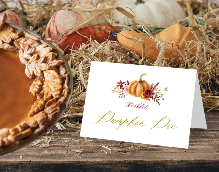 Thanksgiving Buffet Card Template Thanksgiving Place Card Etsy