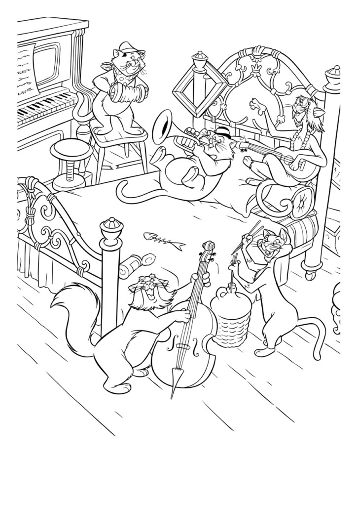 The AristoCats Coloring Pages To Download And Print For Free