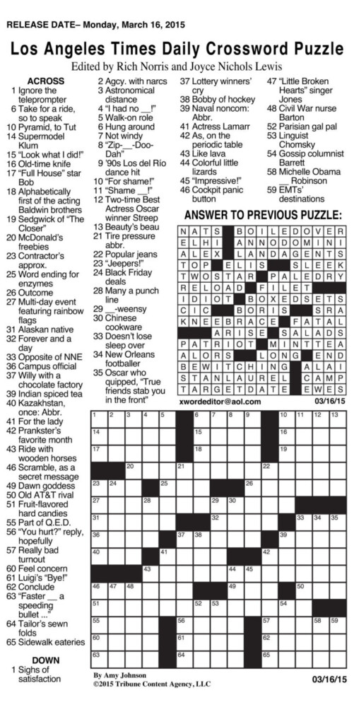 The Daily Commuter Puzzlejackie Mathews Tribune Content Printable 