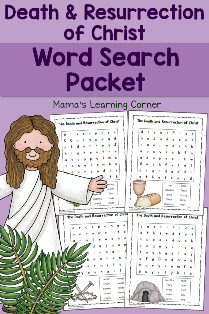 The Death And Resurrection Of Christ Word Searches Mamas Learning Corner