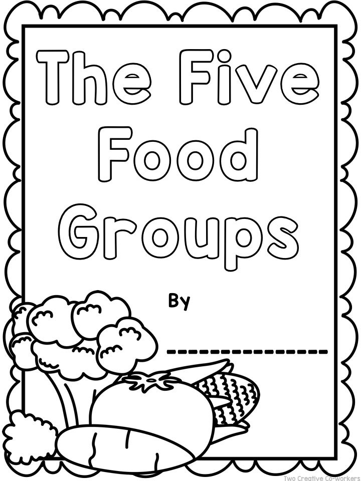 The Food Groups worksheets Mini Book Posters Five Food Groups