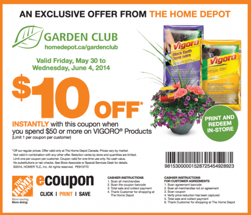 The Home Depot Garden Club Coupons Save 10 When You Spend 50 Or More 