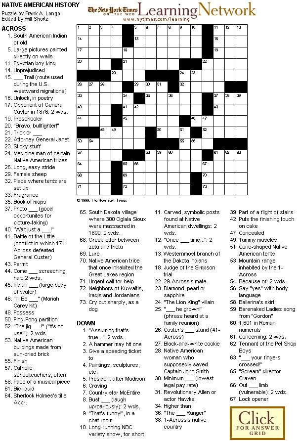 The Learning Network Free Printable Crossword Puzzles Printable 