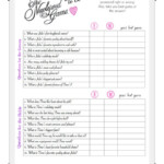 The Newlywed Game Wedding Shower Game Bachelorette Party