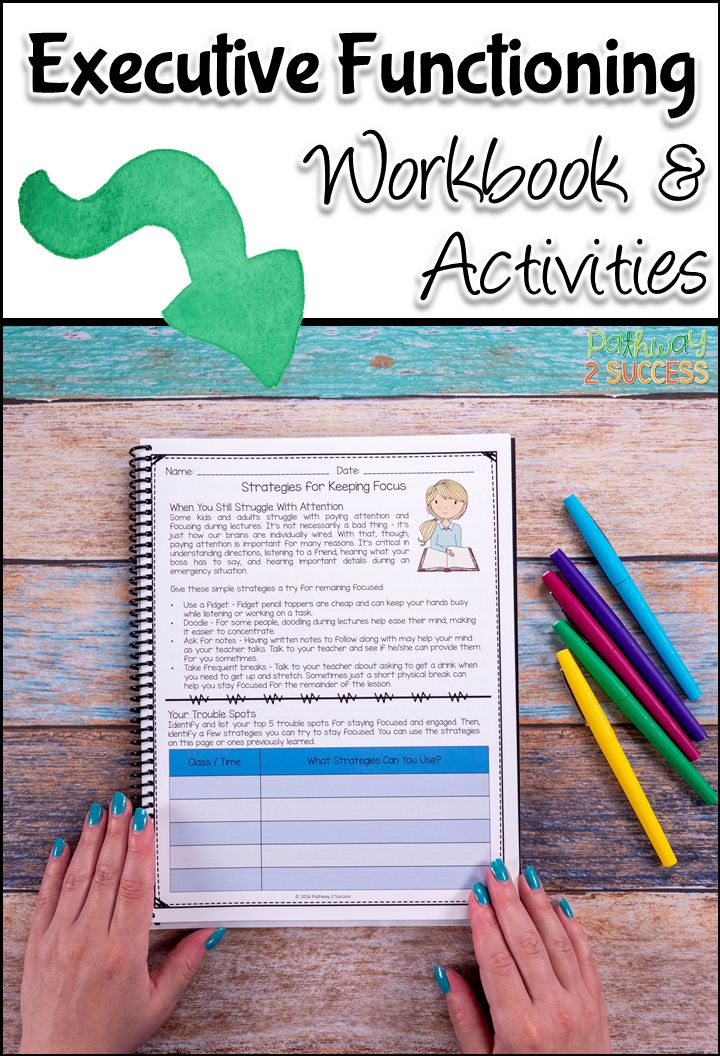 Executive functioning worksheet