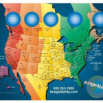 The United States Time Zone Map Large Printable Colorful With State