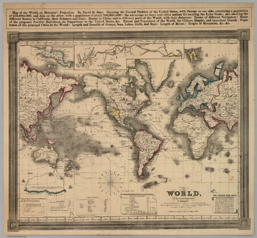 The World On Mercator s Projection David Rumsey Historical Map 