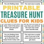 These Printable Treasure Hunt Clues For Kids Are A Fun And Easy Kids