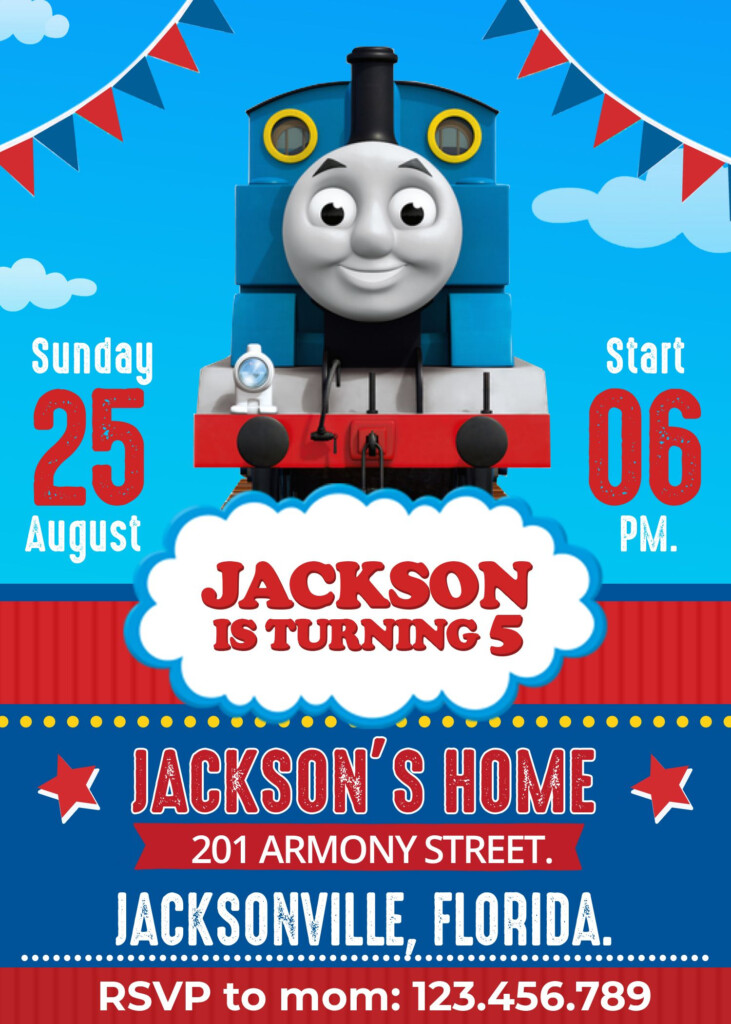 Thomas The Train Birthday Invitation Oscarsitosroom Thomas The 