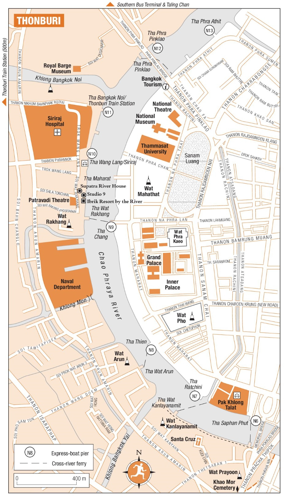 Thonburi Map Bangkok