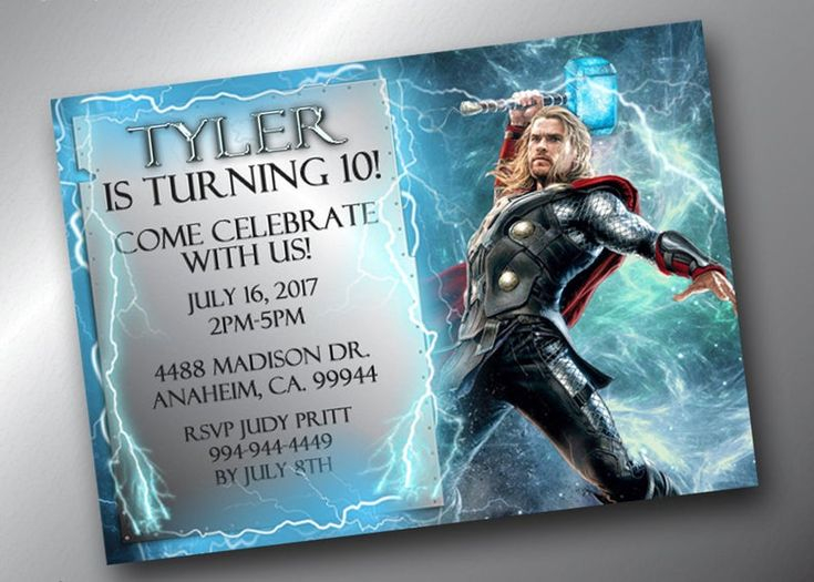 Thor Birthday Banner Printable Thor Happy Birthday Banner Thor 