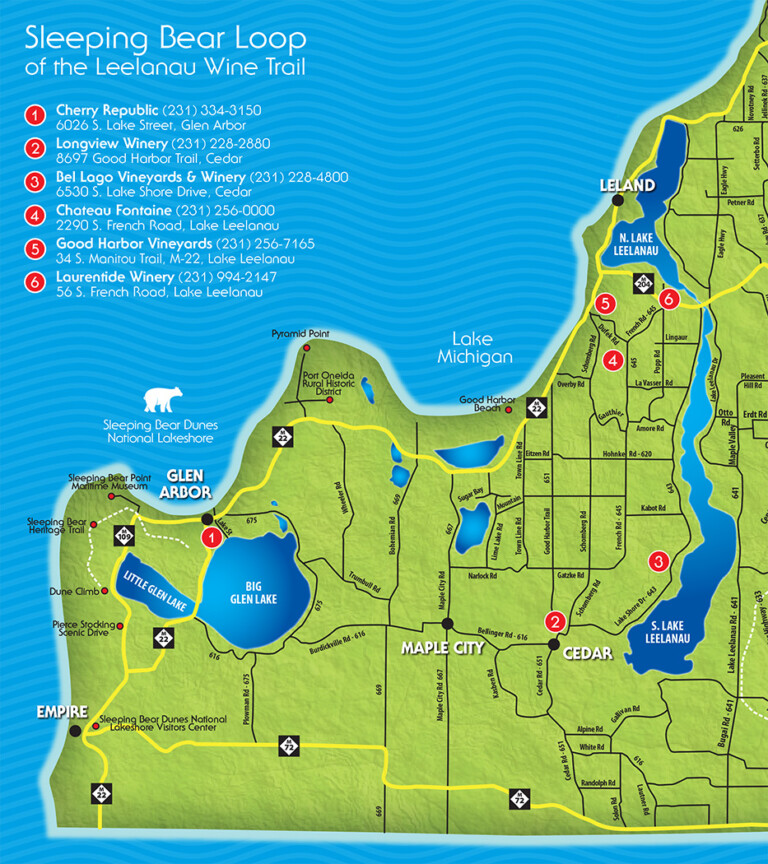 Three New Loops Along The Leelanau Peninsula Wine Trail - FreePrintable.me