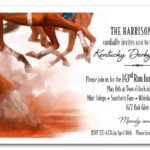 Thundering Horses Racing Invitations Kentucky Derby Party Invitations