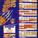 Tiger Schedule For 1986 Detroit News Sports Logo Detroit Tigers