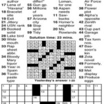 Today s Crossword Puzzle Answers Eugene Sheffer Riddle Outstanding