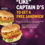 Together We Save Captain D s Free Sandwich With Purchase Coupon