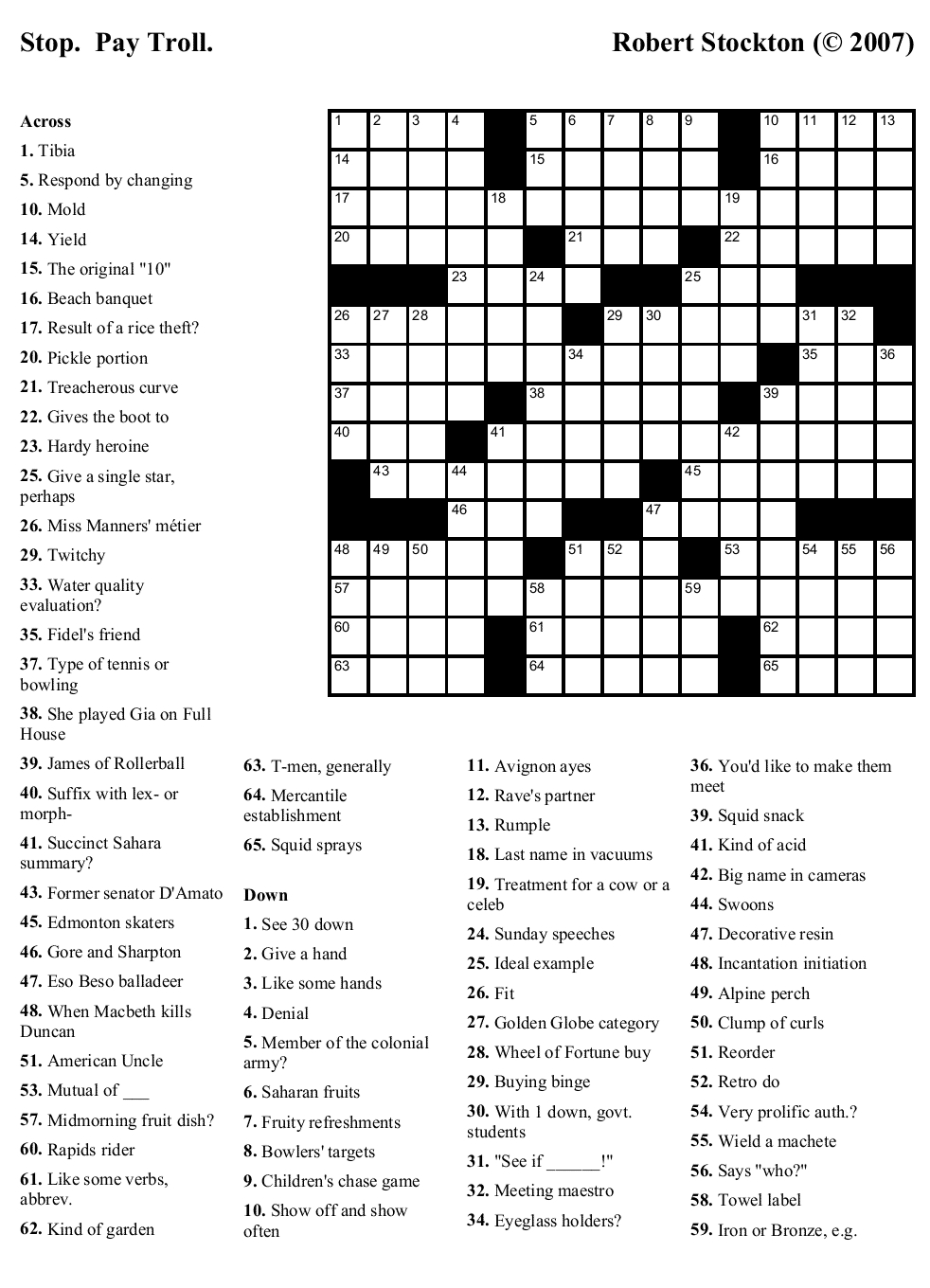 Boston Globe Sunday Crossword Puzzle Printable FreePrintable me