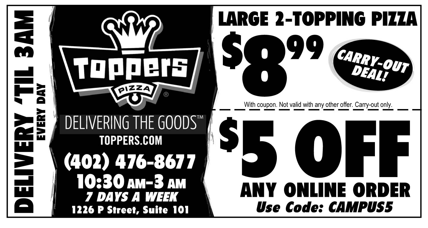 Toppers Pizza Campus Cash Coupons A Web Coupon Brought To You By